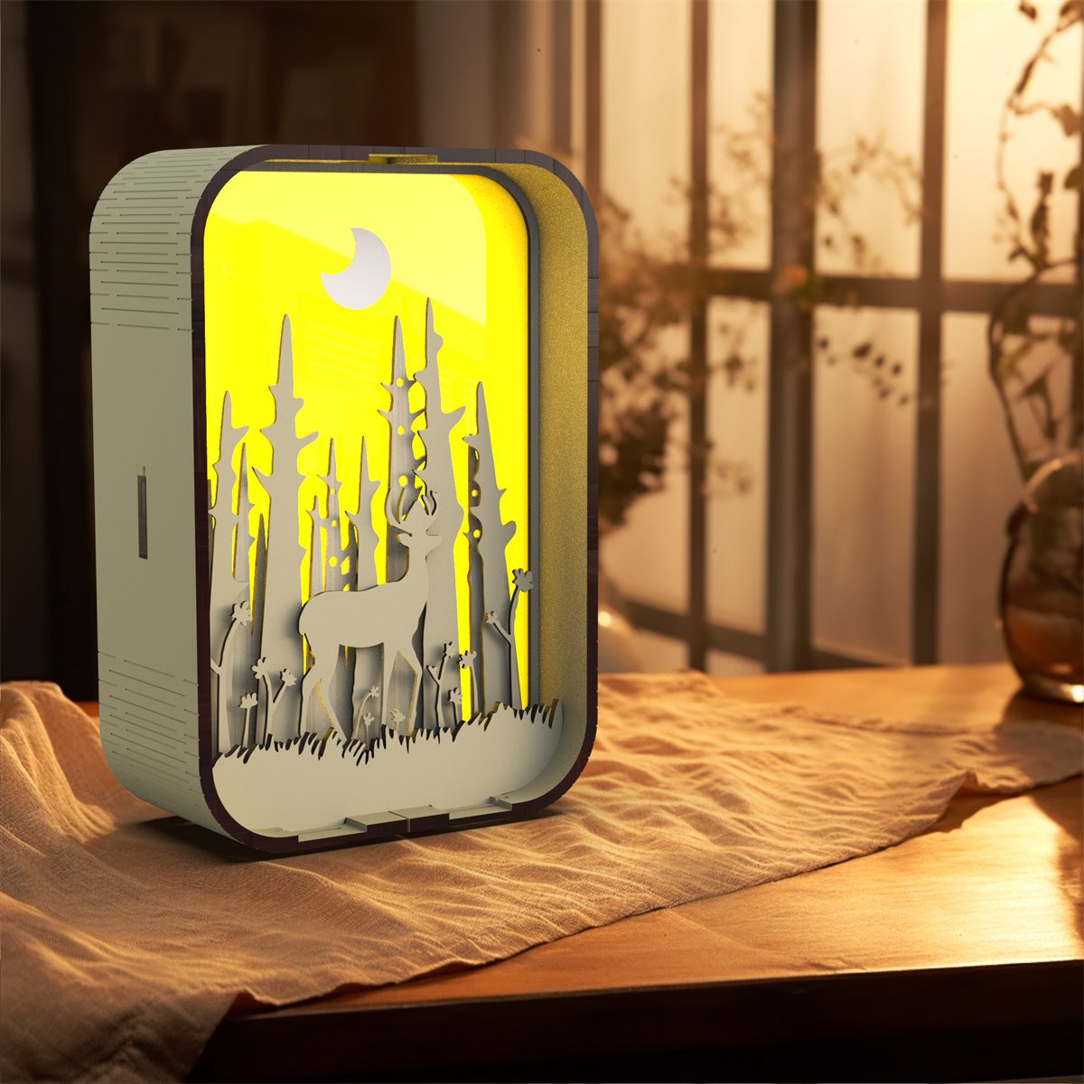 Woodcarving Light Creative Gift Minimalist Bedside Night Light Decoration Desktop Decoration Birthday Gift - Image 6