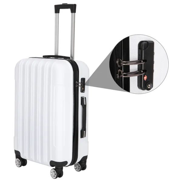 3-in-1 Multifunctional Large Capacity Traveling Storage Suitcase White - Image 3