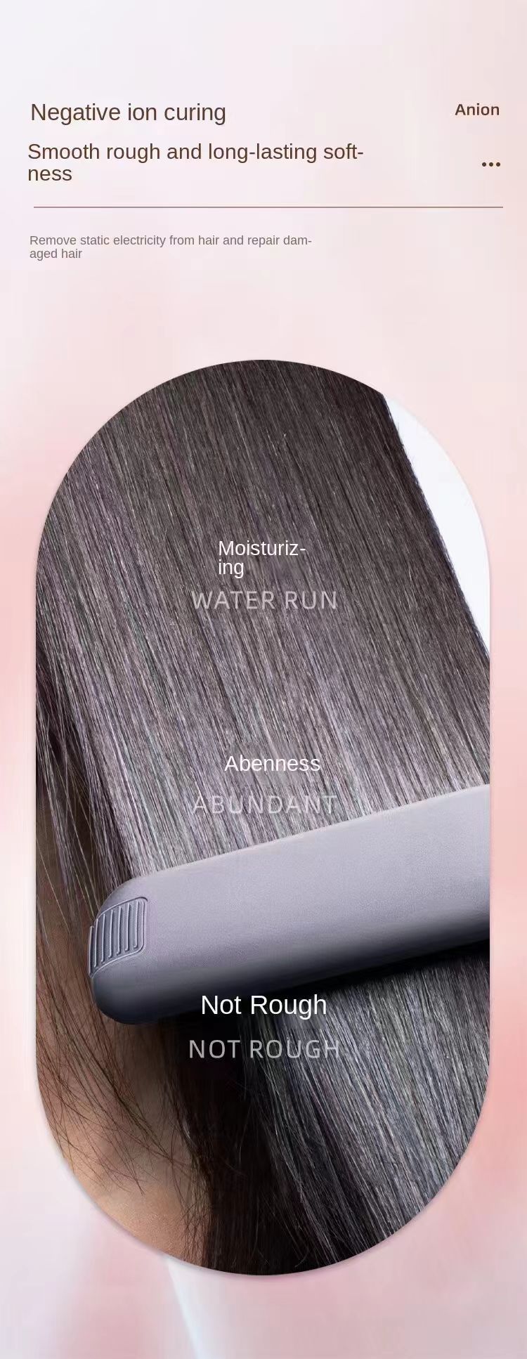 Ceramic Hair Straightener With Smart LCD Display,30s Fast Heat Up, 450F Adjustable Temperature, Ionic Frizz Control - Image 8