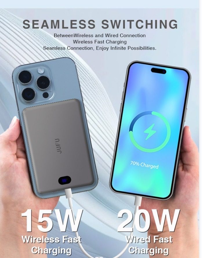 Adaptable To The Whole Scene With Magnetic Wireless Power Bank, A Savior For Travel And Office, Magnetic Charging In Seconds, Portable, Small And Large Capacity - Image 7