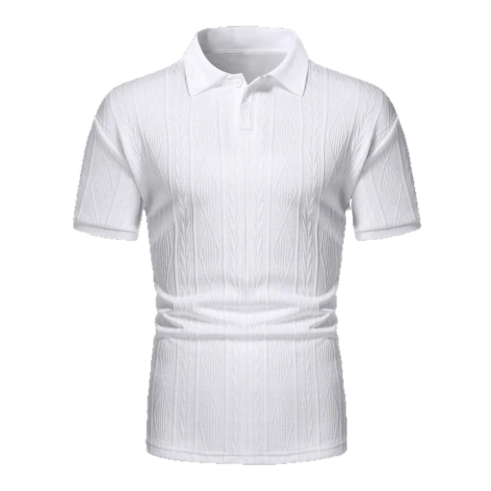 Summer New European And American Cross-Border Mens Short-Sleeve Jacquard Top - Image 5