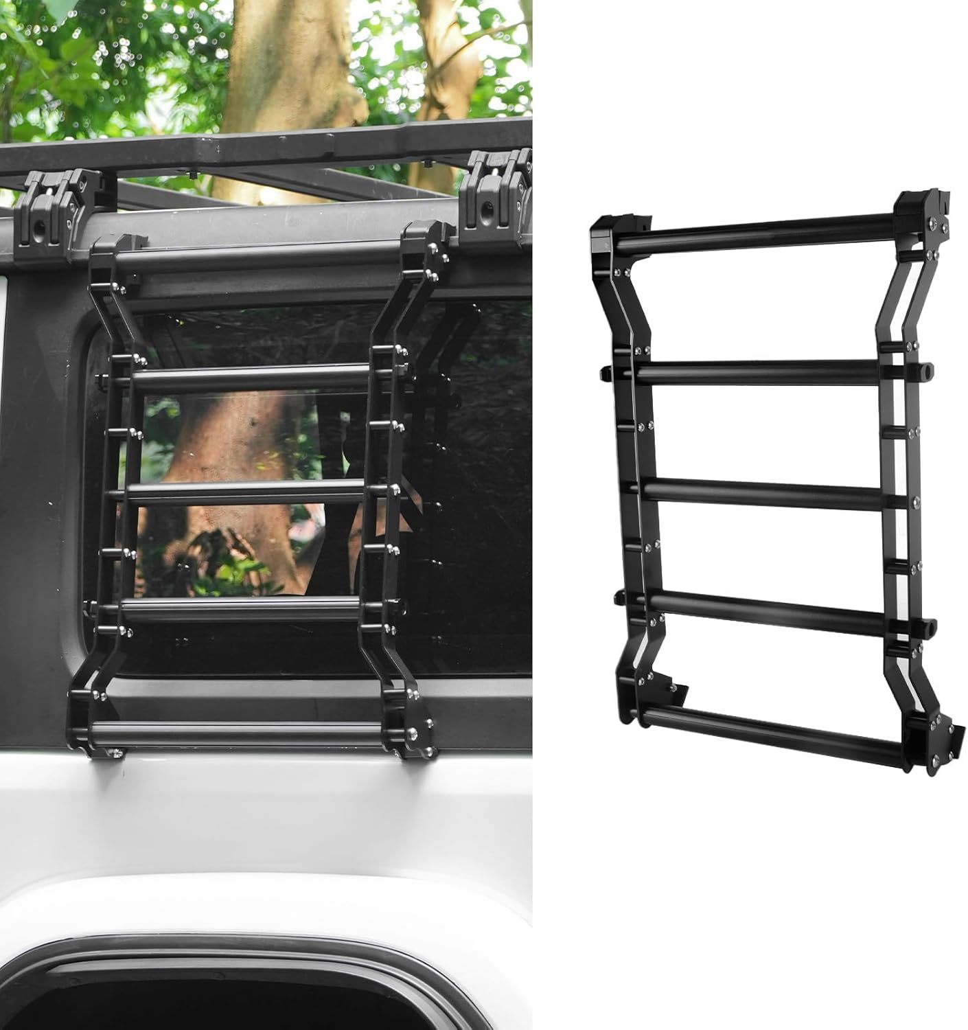 20269 Rear Window Ladder for 2018-2025 Jeep Wrangler JL JLU 2 Door 4 Door Luggage Ladder Rack Multifunctional Flank Kit - Image 4