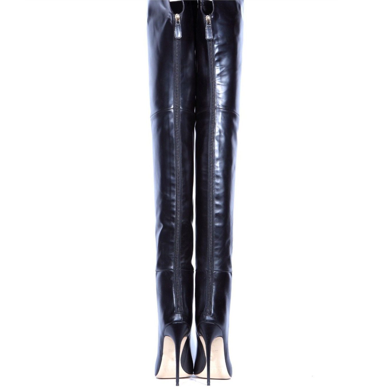Pointed-toe Back-zip Womens Plus-size Over-the-knee High Heels - Image 4