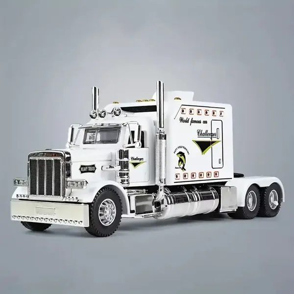 Semi Truck Toys For Boy Heavy Trucks,Metal Diecast Trucks Model Pull Back Cars With Light And Sound,Truck And Trailer Toys For Boys,Toy Trucks For Boys Age 4-8 - Image 2