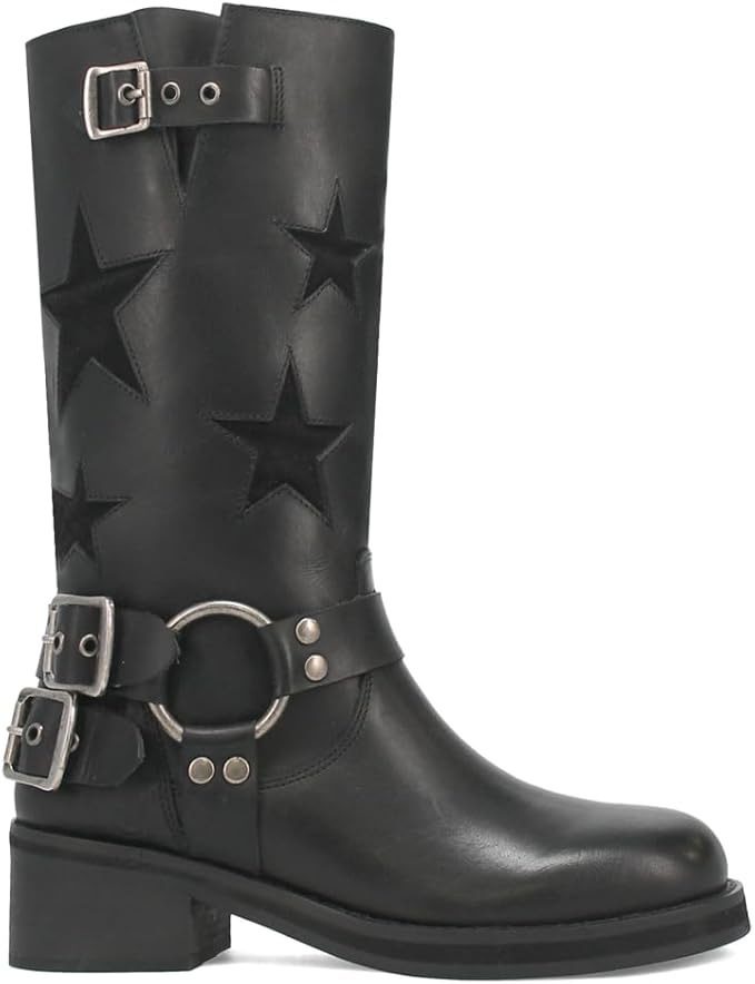 Stitched Belt Buckle Low-heeled Ankle Boots - Image 6