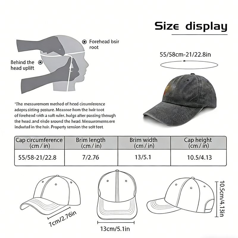 2pcs Tribal Howling Wolf Embroidered Vintage Washed Baseball Cap, Unisex Distressed Hat - Image 7