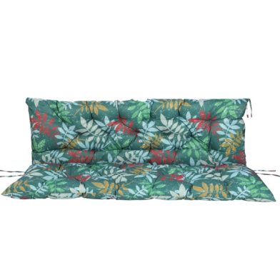 Outdoor Swing Cushions 70 Inch, Waterproof 4i Thick Porch Swing Cushion Replacement With Backrest And Ties, Comfortable 2-3 Seat Pation Swing Pad For Backyard, Garden, Lawn, Outdoor Furniture-Flower