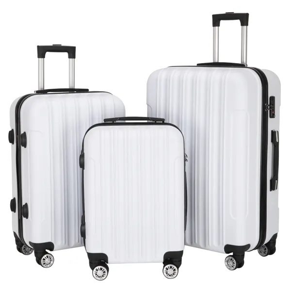 3-in-1 Multifunctional Large Capacity Traveling Storage Suitcase White - Image 4