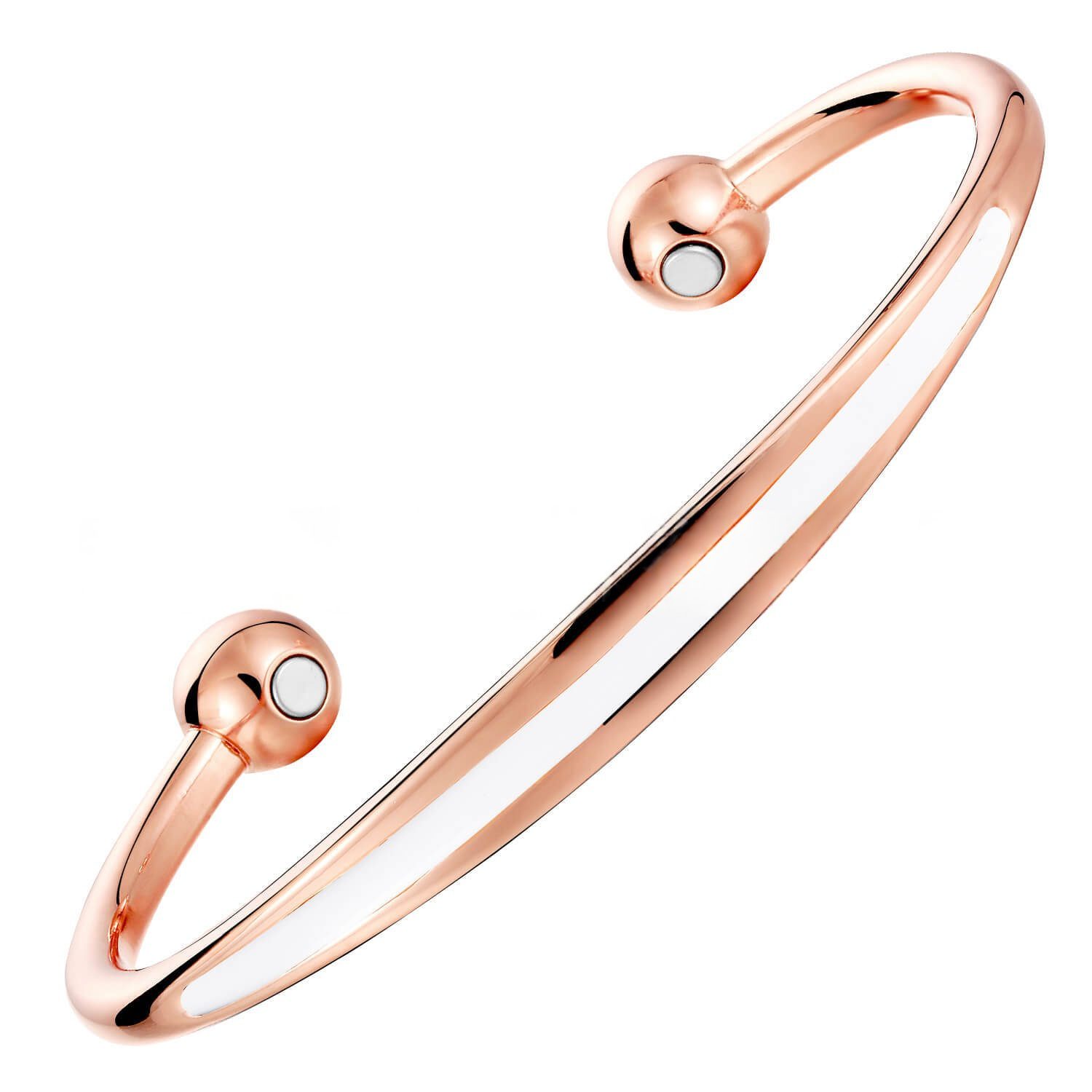 Vintage Red Copper Magnetic Therapy Open-End Bracelet - Image 4