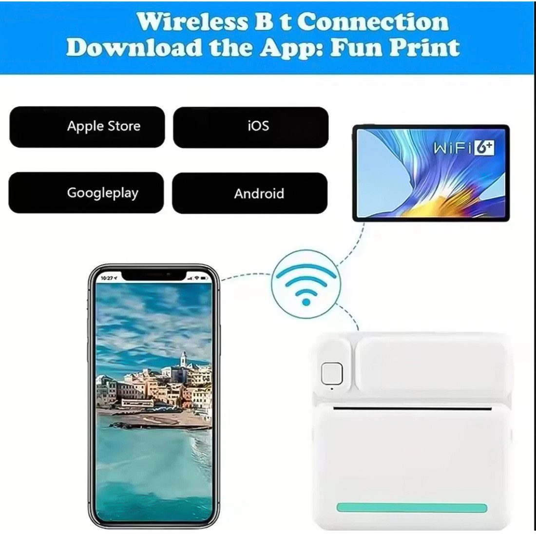 Mini Thermal Printer Pocket Bluetooth Mobile Phone Photos Label Printing Machine - Image 4