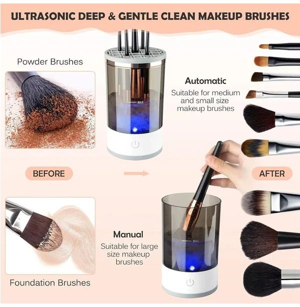 Automatic Brush Cleaner Electric Makeup Brush Cleaning Machine Fast Clean Dryer - Image 3