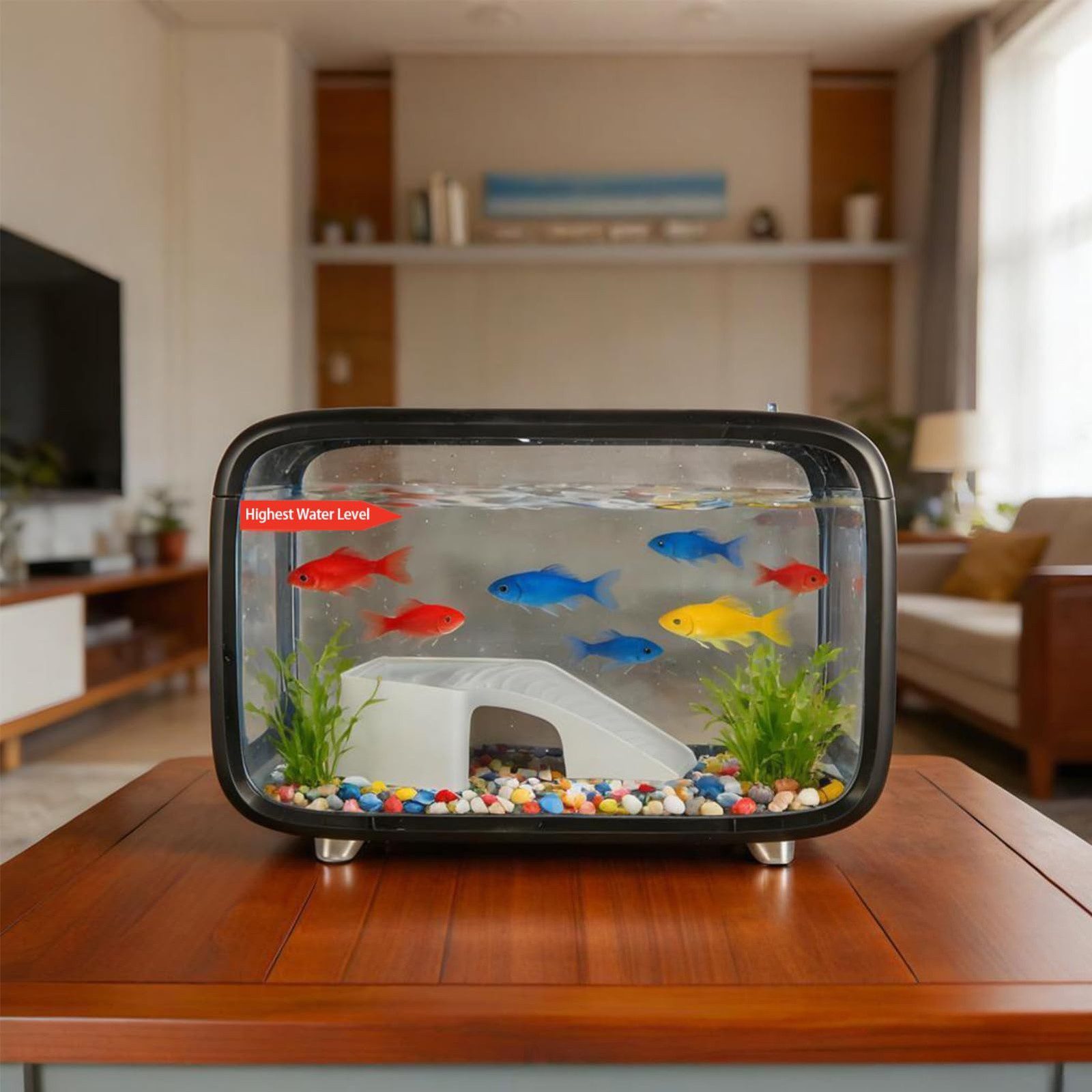 Compact Betta Fish Tank Kit Clear Desktop Aquarium With Ecological Cycle System - Image 6