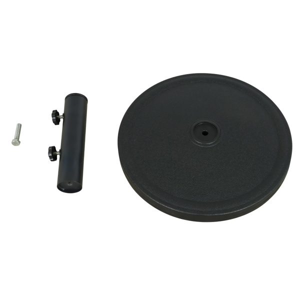 Outdoor 26lb Steel Round Umbrella Base, Black Finish Shipment From Walmart - Image 2
