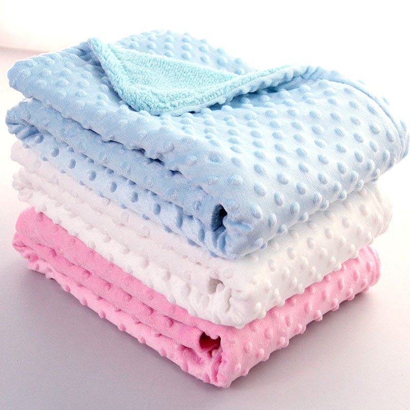 بطانية أطفال حديثي الولادة بنقشة نقاط (Polar Dot Baby Blanket) – لفّة قماط للرضع، غطاء نوم ومهد للأطفال حديثي الولادة - الصورة 2