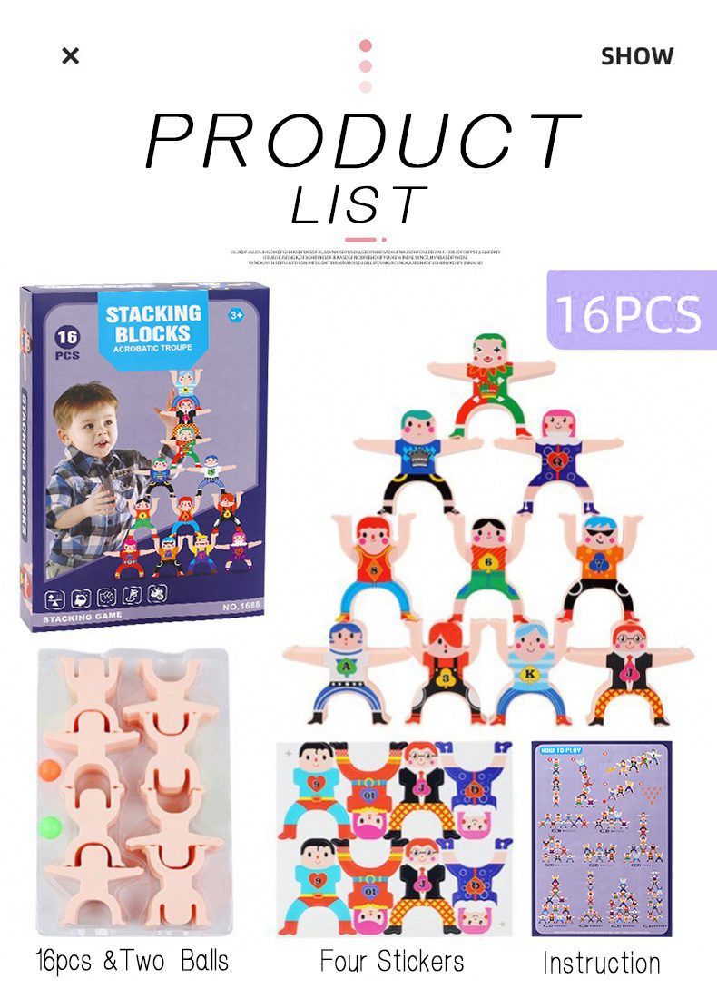 Multiplayer Cartoon Hercules Building Blocks Parent-child Interactive Toy Stacking High Game Balance Plastic Blocks - Image 7