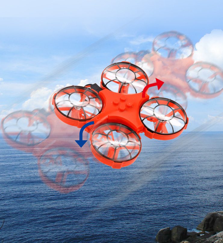 RC Boat Water Land And Air Four-Axis Hovercraft Three-in-one Multi-function Toy One-button Tumbling Mini Drone - Image 6