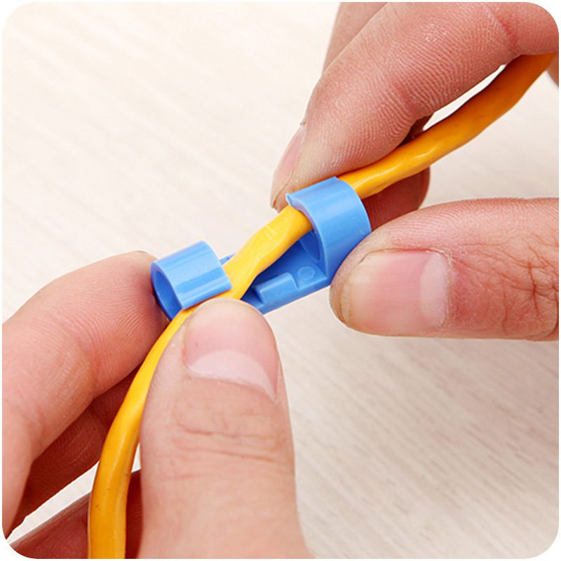 Cable Organizer Clips Cable Management Desktop & Workstation ABS Wire Manager Cord Holder USB Charging Data Line Bobbin Winder - Image 2