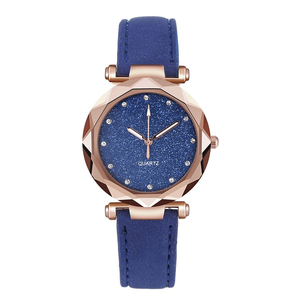 Casual Women Romantic Starry Sky Wrist Watch Leather Rhinestone Designer Ladies Clock - Image 7