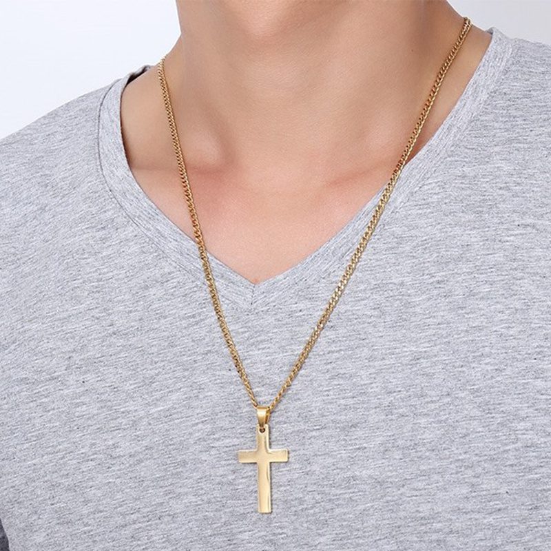 Classic Cross Necklace Men's Pendant Fashion Stainless Steel Jewelry - Image 2