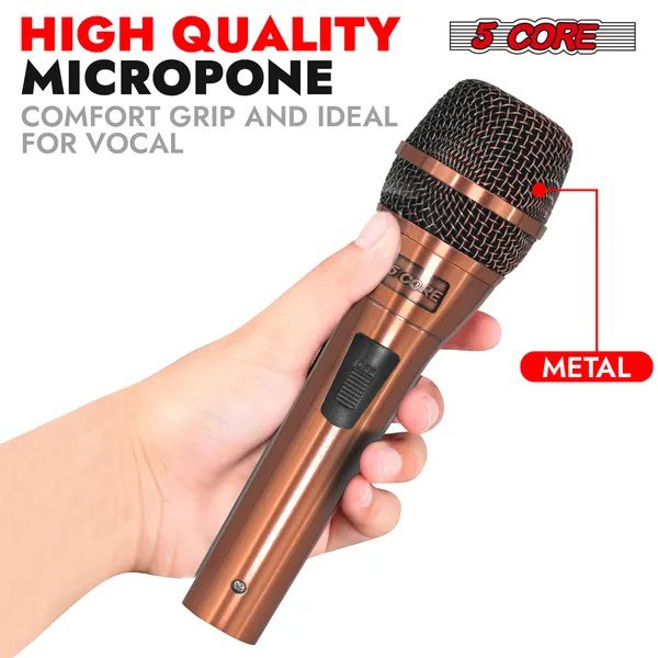 5Core XLR Microphone Dynamic Mic Karaoke Singing Studio Microfono Handheld Mics - Image 2