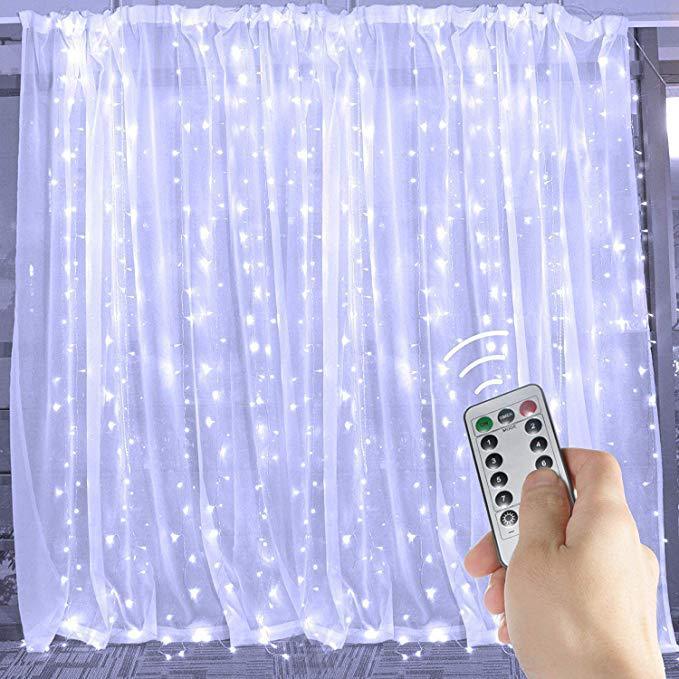 ستارة إضاءة LED للنافذة تعمل عبر USB مع جهاز تحكم عن بُعد – زينة عيد الميلاد للمنزل والغرفة - الصورة 10