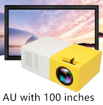 بروجيكتور محمول ثلاثي الأبعاد اتش دي إل إي دي سينما منزلية متوافق مع HDMI وبروجكتور صوتي USB YG300 بروجيكتور صغير - الصورة 6