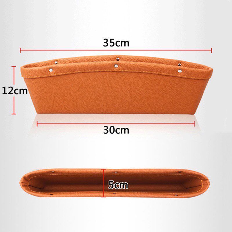 Car Organizer Box Caddy Catcher PU Leather Seat Gap Storage Bag - Image 3