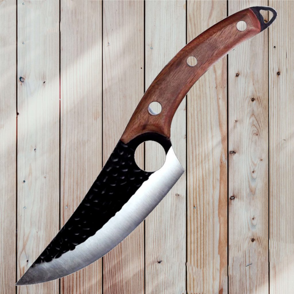 سكين جزارة صغير مقوس لتقطيع اللحم وفصل العظام وسلخ الذبائح والجزارين - الصورة 10