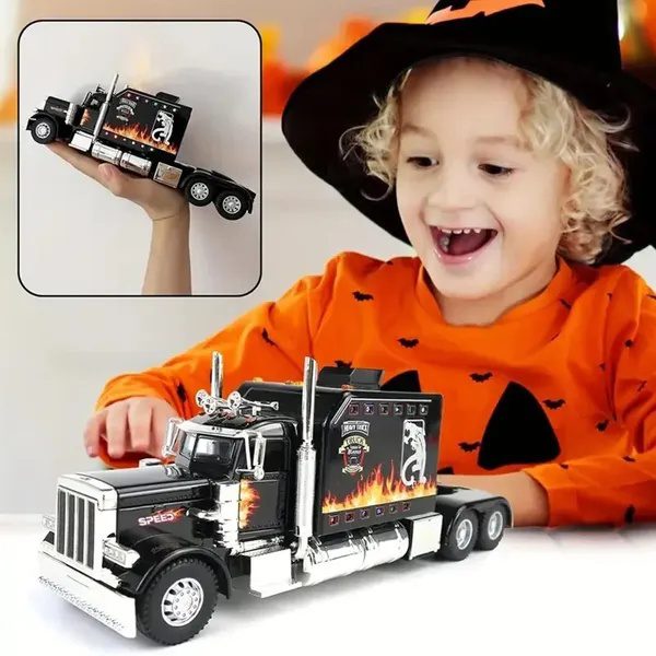 Semi Truck Toys For Boy Heavy Trucks,Metal Diecast Trucks Model Pull Back Cars With Light And Sound,Truck And Trailer Toys For Boys,Toy Trucks For Boys Age 4-8 - Image 5