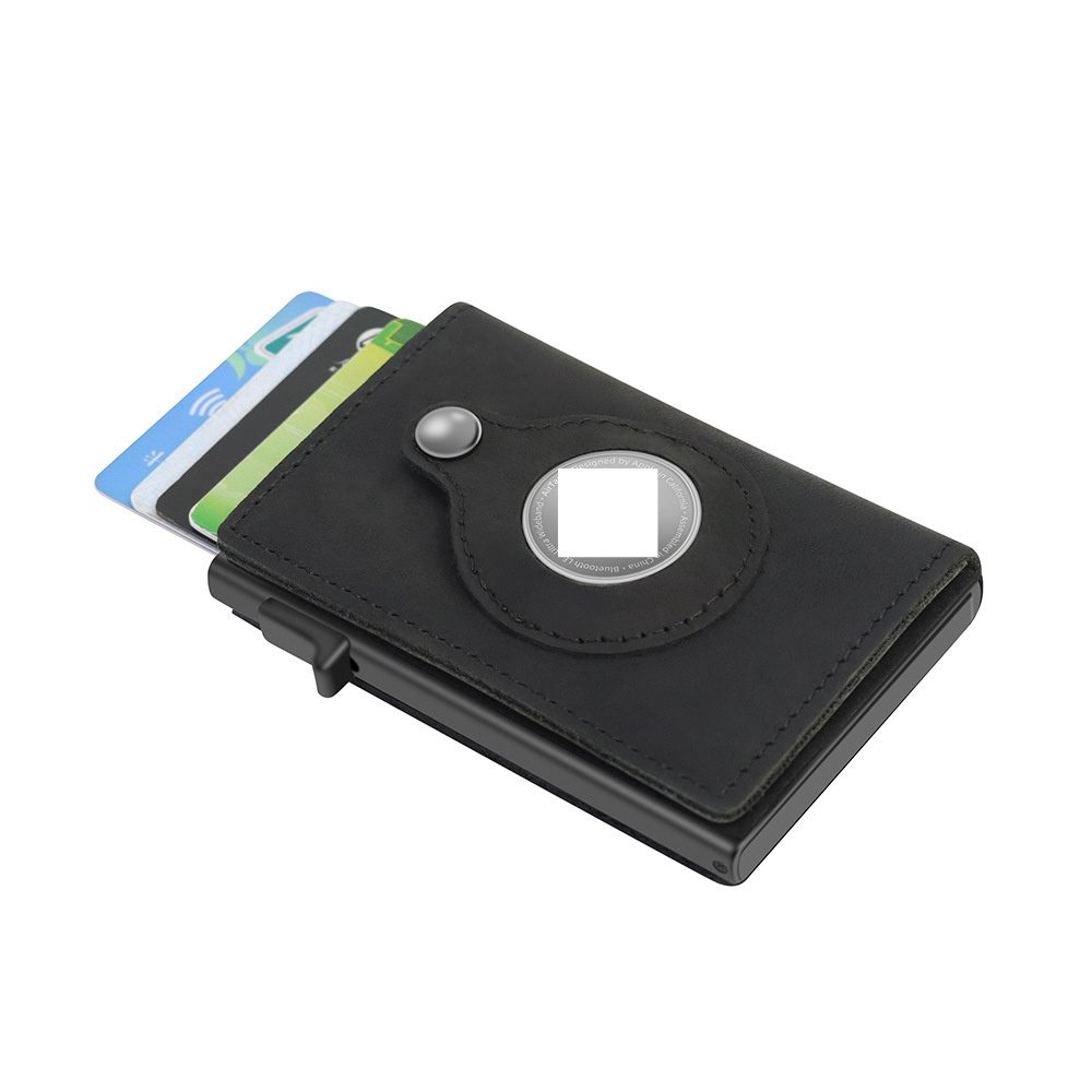 Rfid Card Holder Men Wallets Money Bag Male Black Short Purse Small Leather Slim Wallets Mini Wallets For Airtag Air Tag - Image 6