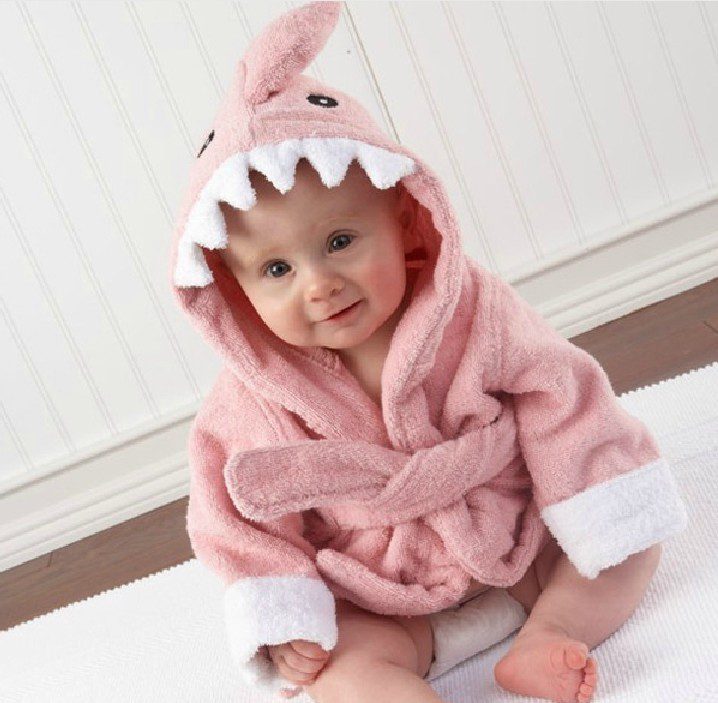 Children's Hooded Absorbent Animal-shaped Bathrobe - Image 6