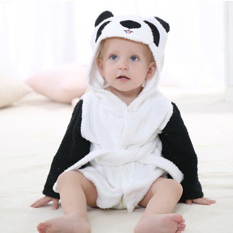 Children's Hooded Absorbent Animal-shaped Bathrobe - Image 5