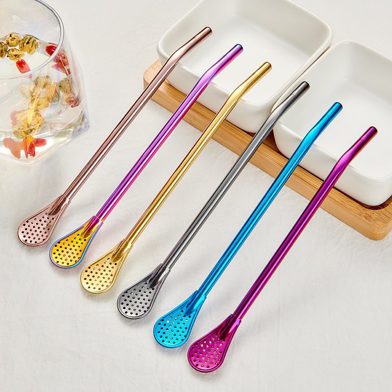 Stirring Spoon With Stainless Steel Filter Straw - Image 3