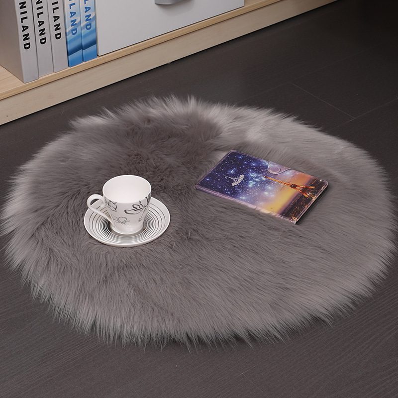 Hair Plush Carpet Floor Mats Household Floor Mats Wool Round Bedroom Carpets - Image 10