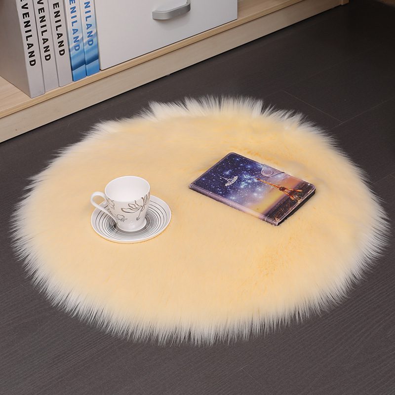 Hair Plush Carpet Floor Mats Household Floor Mats Wool Round Bedroom Carpets - Image 8