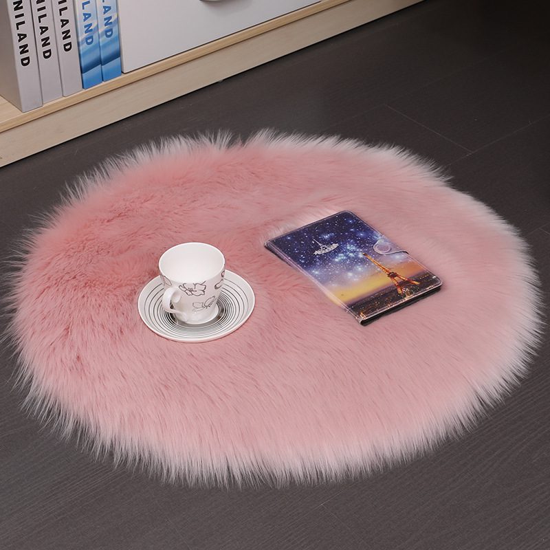 Hair Plush Carpet Floor Mats Household Floor Mats Wool Round Bedroom Carpets - Image 9