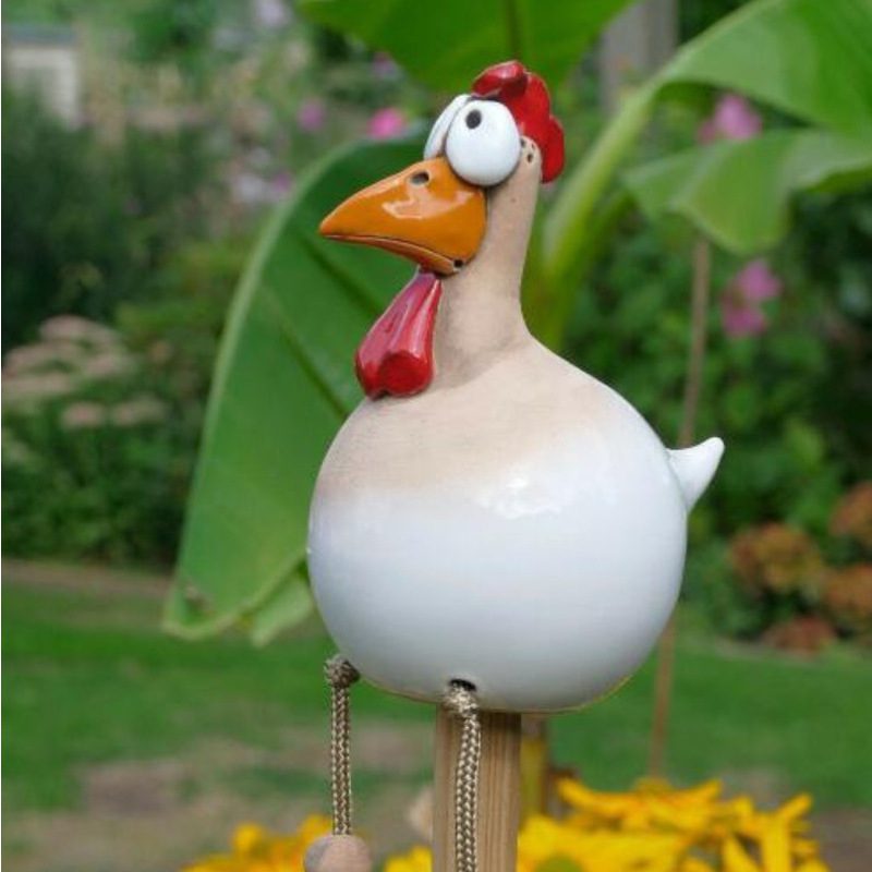 Yard Art Decor Chicken Garden Lawn Plug Hen Rooster Ornaments Hens Bird Statues Edge Seater Indoor Outdoor Decorations - Image 6