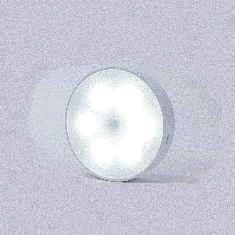 Usb Rechargeable Motion Sensor Light Round Wireless LED Puck Light Kichen Cabinet Lighting Motion Sensor Lamp Night Light - Image 2
