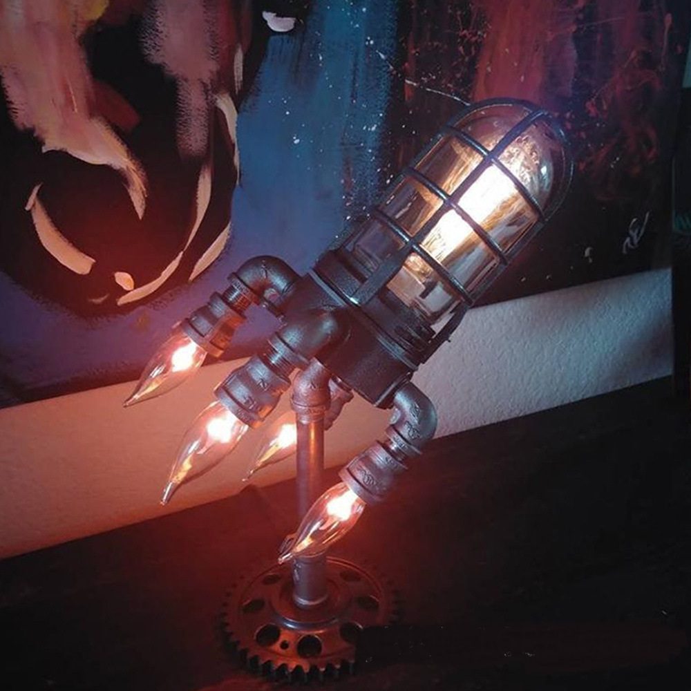 New Bazooka Flame Steampunk Rocket Home Decoration Light - Image 2