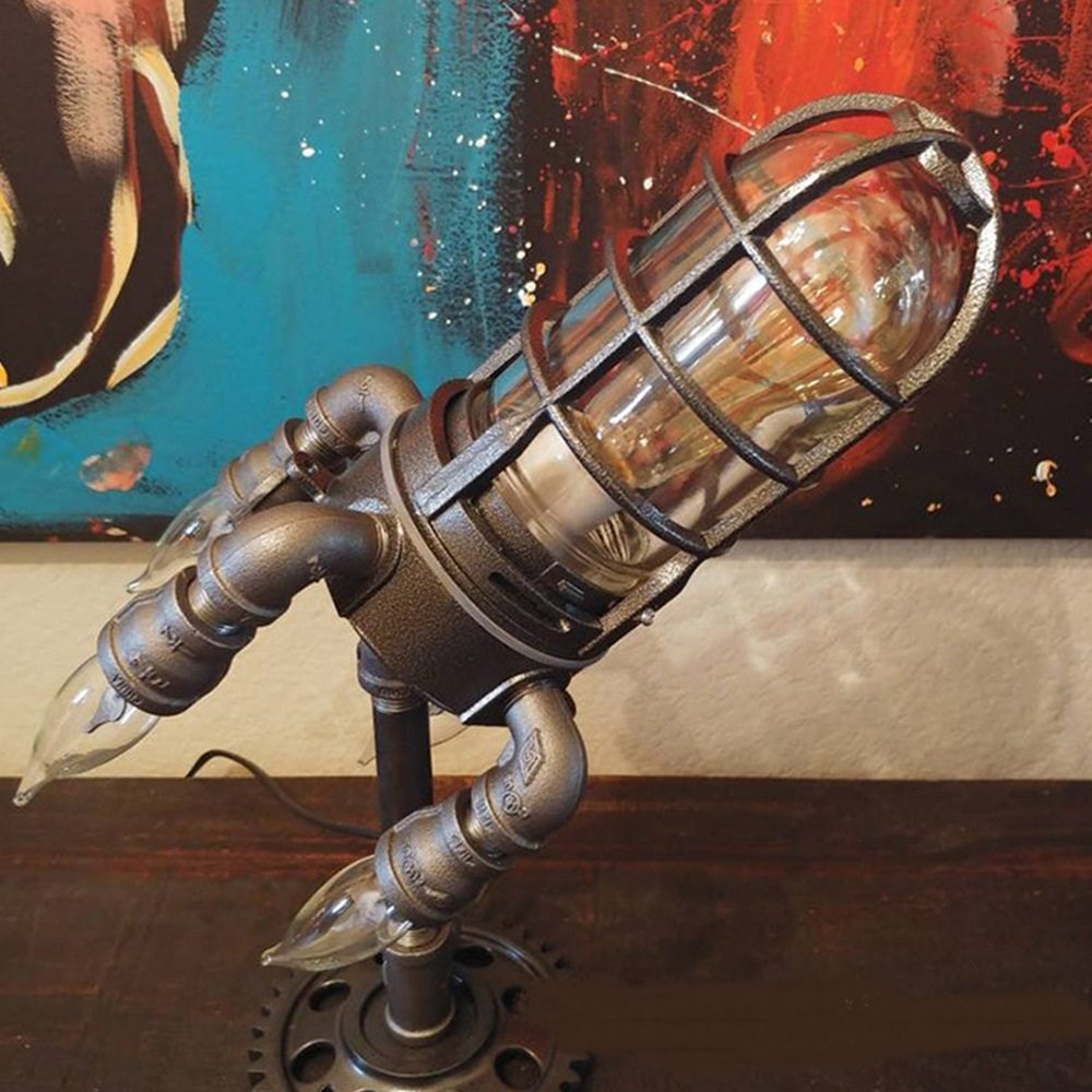 New Bazooka Flame Steampunk Rocket Home Decoration Light - Image 3