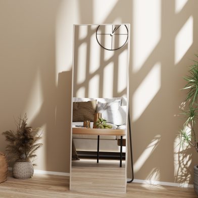 Rectangle Full Body Mirror, Full Length Standing Mirror, Hanging Or Leaning, For Home