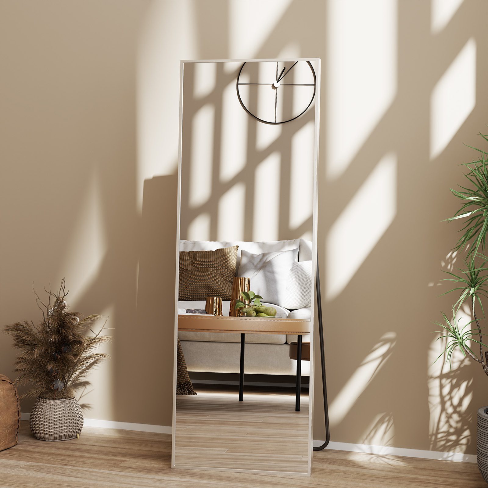 Rectangle Full Body Mirror, Full Length Standing Mirror, Hanging Or Leaning, For Home