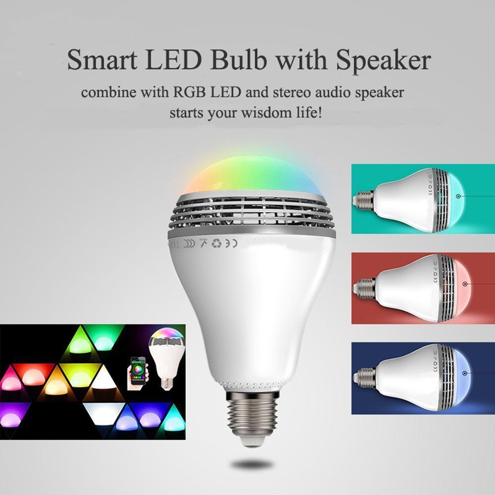 مصباح ذكي LED منزلي مبتكر بسماعة بلوتوث E27 - الصورة 3
