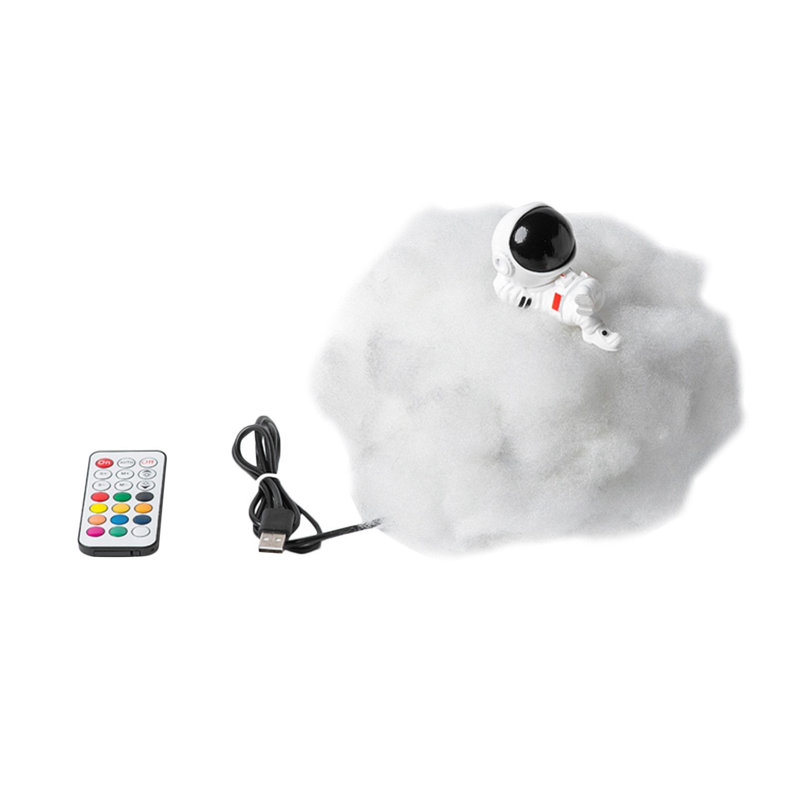 LED Colorful Clouds Astronaut Lamp With Rainbow Effect As Children's Night Light Creative Gift - Image 4