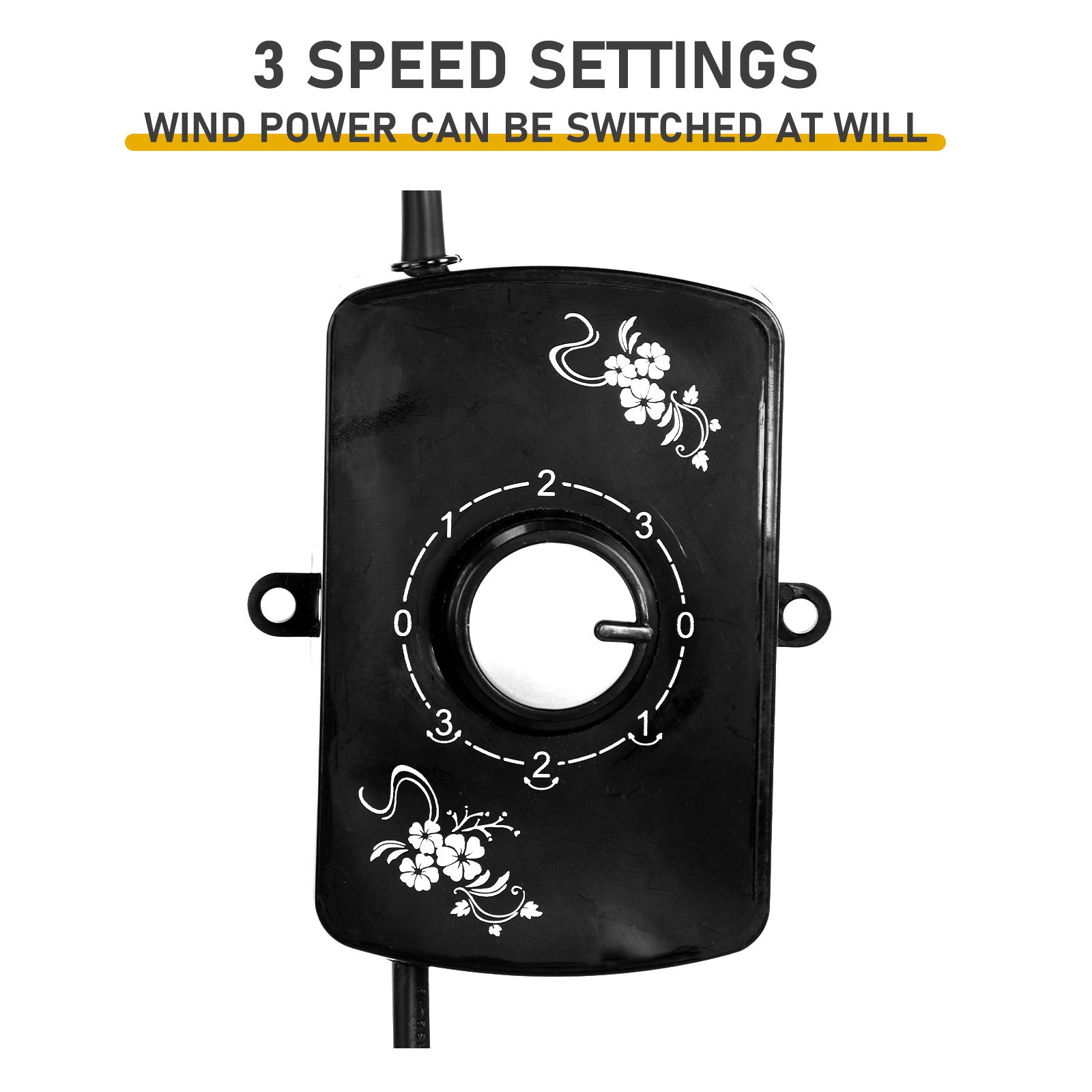 18 Inch High Velocity Oscillating Wall Mount Fan, 3 Speed Heavy Duty Metal Industrial Wall Fan, Horizontal Oscillation & Tilt Adjustable, 110V Wall Fan For Commercial Restaurant Garage Worksho - Image 10