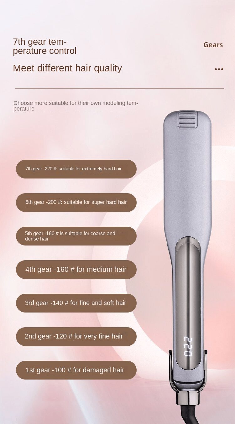 Ceramic Hair Straightener With Smart LCD Display,30s Fast Heat Up, 450F Adjustable Temperature, Ionic Frizz Control - Image 5