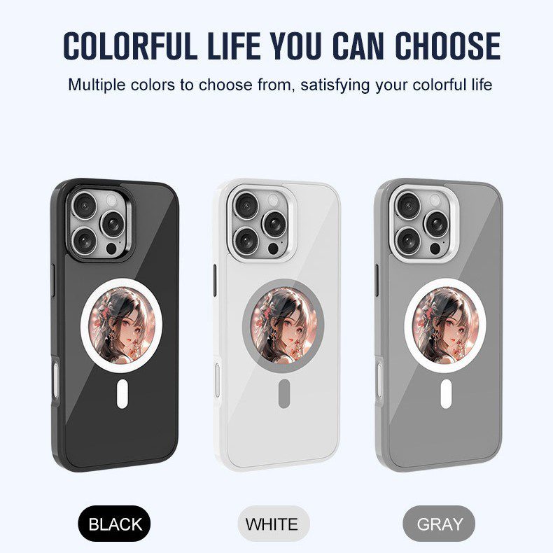 Round Magnetic HD Projection Screen Phone Case NFC Ink - Image 2