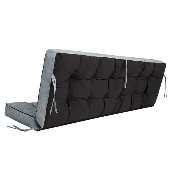 Outdoor Swing Cushions 70 Inch,Waterproof 4in Thick Porch Swing Cushion Replacement With Backrest And Ties,Comfortable 2-3 Seat Pation Swing Pad For Backyard,Garden,Lawn,Outdoor Furniture Light Grey - Image 7