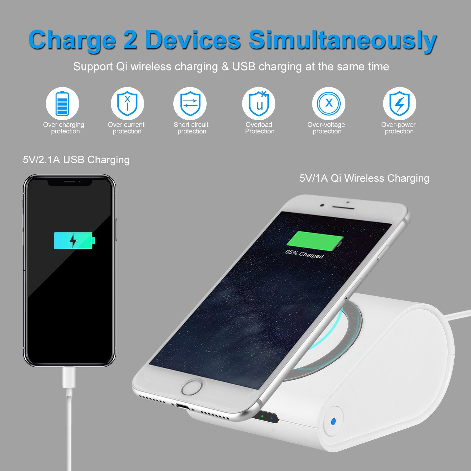 1Pc 10400mAh Qi Wireless Charging Power Bank For IOS Phone XS MAX XR Galaxy S10 S9 Note 9 - Image 6