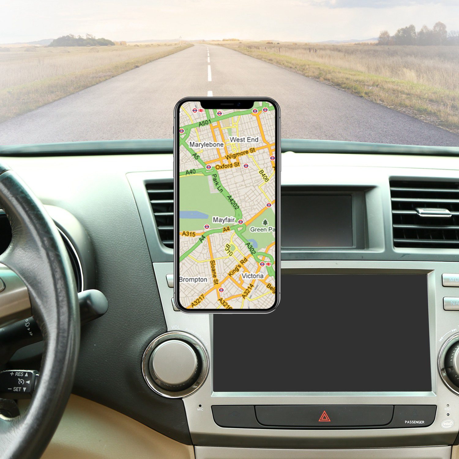 1Pc Magnetic Qi Wireless Car Charger Car Phone Charger For IOS Phone XS MAX XR Galaxy S10 S9 Tablet GPS Device - Image 2